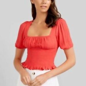 Kookai Simone milkmaid blouse
